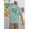 imageJockey Mens Casualwear Outdoors Heritage Graphic Short Sleeve TShirtCabinside Celadon Zen