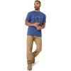 imageJockey Mens Casualwear Outdoors Heritage Graphic Short Sleeve TShirtMarina Blue Heather