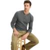 imageJockey Mens Casualwear Outdoors Long Sleeve HenleyBattleship Grey