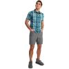 imageJockey Mens Casualwear Outdoors Short Sleeve Utility ShirtTeal Farmers Plaid
