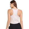 imageJockey Womens EVERACTIVE Rib Racer Crop TankMoonbeam Stripe