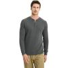 imageJockey Mens Casualwear Outdoors Long Sleeve HenleyBattleship Grey