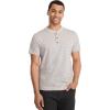 imageJockey Mens Casualwear Outdoors Short Sleeve HenleyGrey Henley Stripe