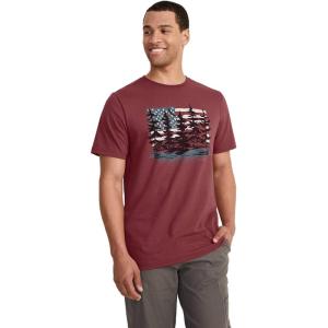 imageJockey Mens Casualwear Outdoors Heritage Graphic Short Sleeve TShirtPatriotic Treescape