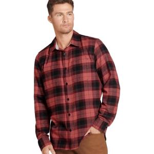 imageJockey Mens Casualwear Outdoors Long Sleeve Flannel ShirtOliver Plaid