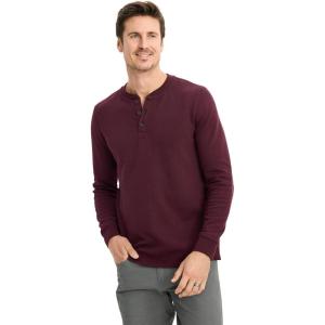 imageJockey Mens Casualwear Outdoors Long Sleeve HenleyDeep Sangria