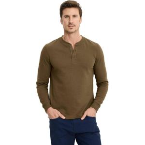 imageJockey Mens Casualwear Outdoors Long Sleeve HenleySable