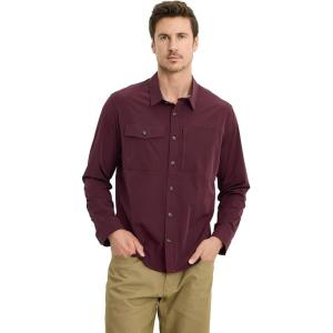 imageJockey Mens Casualwear Outdoors Long Sleeve Tech ShirtDeep Sangria