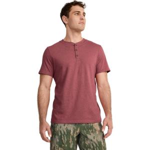 imageJockey Mens Casualwear Outdoors Short Sleeve HenleyMalibu Red Heather