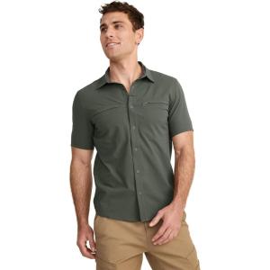 imageJockey Outdoors Mens Short Sleeve Snap Woven ShirtBrunswick Green