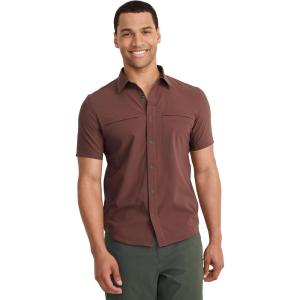 imageJockey Outdoors Mens Short Sleeve Snap Woven ShirtTuscan Brown
