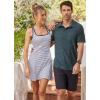 imageJockey Womens EVERACTIVE Racerback Dress with Builtin BraNavy Jess Stripe