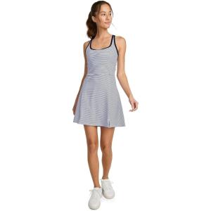 imageJockey Womens EVERACTIVE Racerback Dress with Builtin BraNavy Jess Stripe