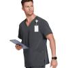 imageJockey Unisex Scrubs Classic Unisex Four Pocket Scrub TopCharcoal