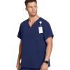 imageJockey Unisex Scrubs Classic Unisex Four Pocket Scrub TopNew Navy