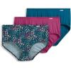 imageJockey Womens Underwear Supersoft Brief  3 PackLush Eden FloralSoft RoseReally Teal
