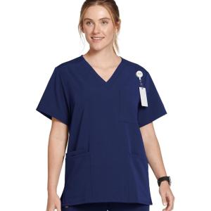 imageJockey Unisex Scrubs Classic Unisex Four Pocket Scrub TopNew Navy