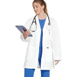 imageJockey Womens Scrubs 34quot Unisex Scrub Lab CoatWhite