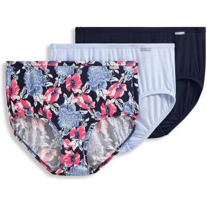 imageJockey Womens Underwear Supersoft Brief  3 PackFloral EscapeDreamy BlueTrue Navy