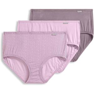 imageJockey Womens Underwear Supersoft Brief  3 PackPurple Clove GeoSmokey PurpleTwilight Sands