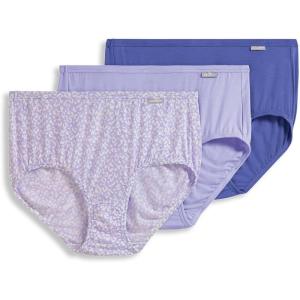 imageJockey Womens Underwear Supersoft Brief  3 PackSerene Leopard PrintViolet VeilFuture Dusk