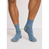 imageJockey Mens Socks Made in America Quarter Socks  3 PackLight Grey HeatherMajolica BlueBluestone