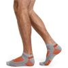 imageJockey Mens Socks Made in America Sport Low Cut Socks  3 PackLight Grey on Libby TealLight GreyLight Grey on Orange