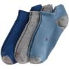 imageJockey Mens Socks Made in America Low Cut Socks  3 PackLight Grey HeatherMajolica BlueBluestone