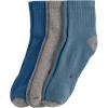 imageJockey Mens Socks Made in America Quarter Socks  3 PackLight Grey HeatherMajolica BlueBluestone
