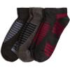 imageJockey Mens Socks Made in America Sport Low Cut Socks  3 PackBlack on GreyGrey on GraniteBlack on Cardinal