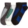 imageJockey Mens Socks Made in America Sport Low Cut Socks  3 PackBlackGrey on Light GreyWhite on Dark Green