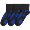 imageJockey Mens Socks Made in America Sport Quarter Socks  3 PackBlack on Blue
