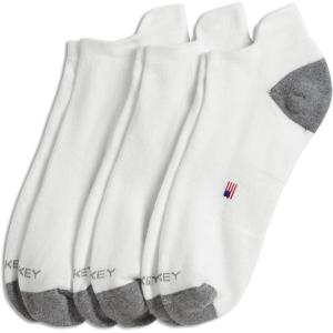 imageJockey Mens Socks Made in America Low Cut Socks  3 PackWhite