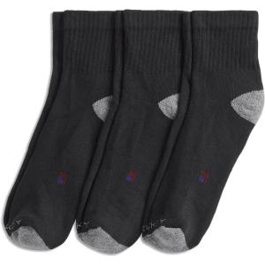 imageJockey Mens Socks Made in America Quarter Socks  3 PackBlack