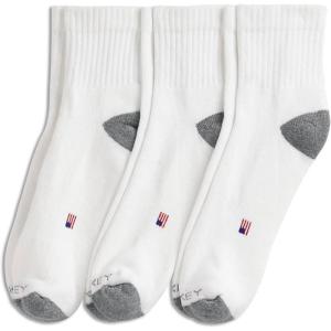 imageJockey Mens Socks Made in America Quarter Socks  3 PackWhite