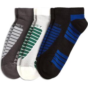 imageJockey Mens Socks Made in America Sport Low Cut Socks  3 PackBlackGrey on Light GreyWhite on Dark Green