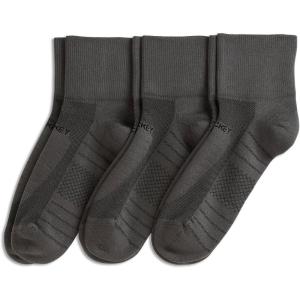 imageJockey Mens Socks Made in America Sport Quarter Socks  3 PackGrey
