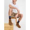 imageJockey Mens Socks Made in America Light Merino Wool Hiking Crew SockBlue Rust