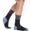 imageJockey Mens Socks Made in America Light Merino Wool Hiking Crew SockBlue Rust