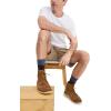 imageJockey Mens Socks Made in America Light Merino Wool Hiking Crew SockBlue Rust