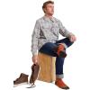 imageJockey Mens Socks Made in America Light Merino Wool Hiking Crew SockNew Spice on Terra
