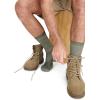 imageJockey Mens Socks Made in America Medium Merino Wool Hiking Crew SockOlive