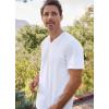 imageJockey Mens Undershirt Made in America 100 Cotton VNeck Undershirt  2 PackWhite