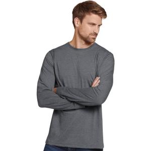 imageJockey Mens Casualwear Made in America Heritage Long Sleeve TeeBattleship Grey Heather