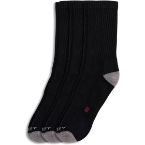 imageJockey Mens Socks Made in America Crew Socks  3 PackBlack