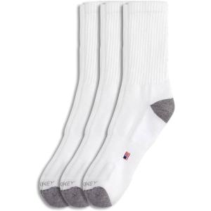 imageJockey Mens Socks Made in America Crew Socks  3 PackWhite
