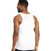 imageJockey Mens Undershirt 100 Cotton Big Man AShirt Tank  3 PackWhite