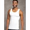 imageJockey Mens Undershirt 100 Cotton Tall Man AShirt Tank  3 PackWhite