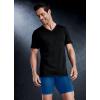 imageJockey Mens Undershirt Big Man Classic VNeck Undershirt  2 PackBlack