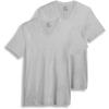 imageJockey Mens Undershirt Big Man Classic VNeck Undershirt  2 PackGrey Heather